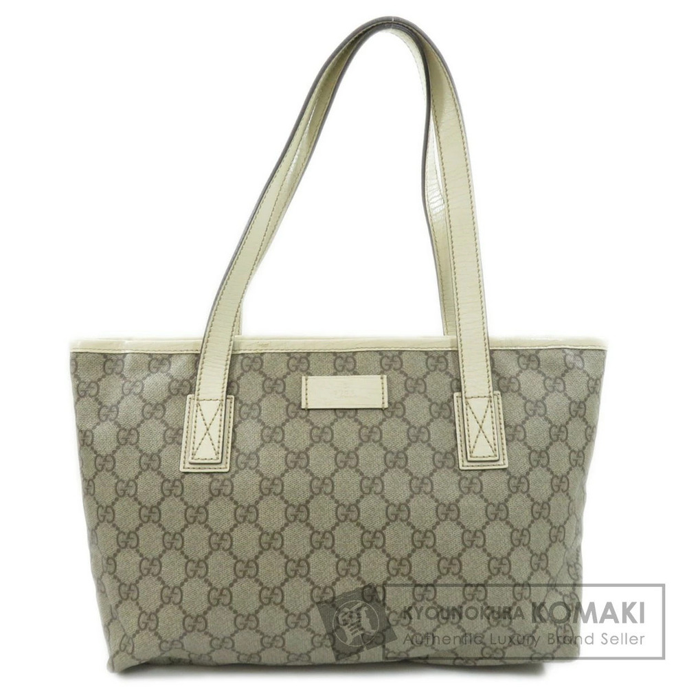Gucci GG Supreme Joy tote bag beige ebony canvas white
